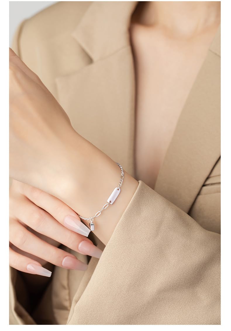 Pulsera De Plata 2 Pulseras De Pareja De Plata Esterlina Con Dije De Corazón A Juego Pulsera De Pareja De Atracción Mutua Brazaletes De Amor Para Él Y Para Ella Joyería Regalos De San