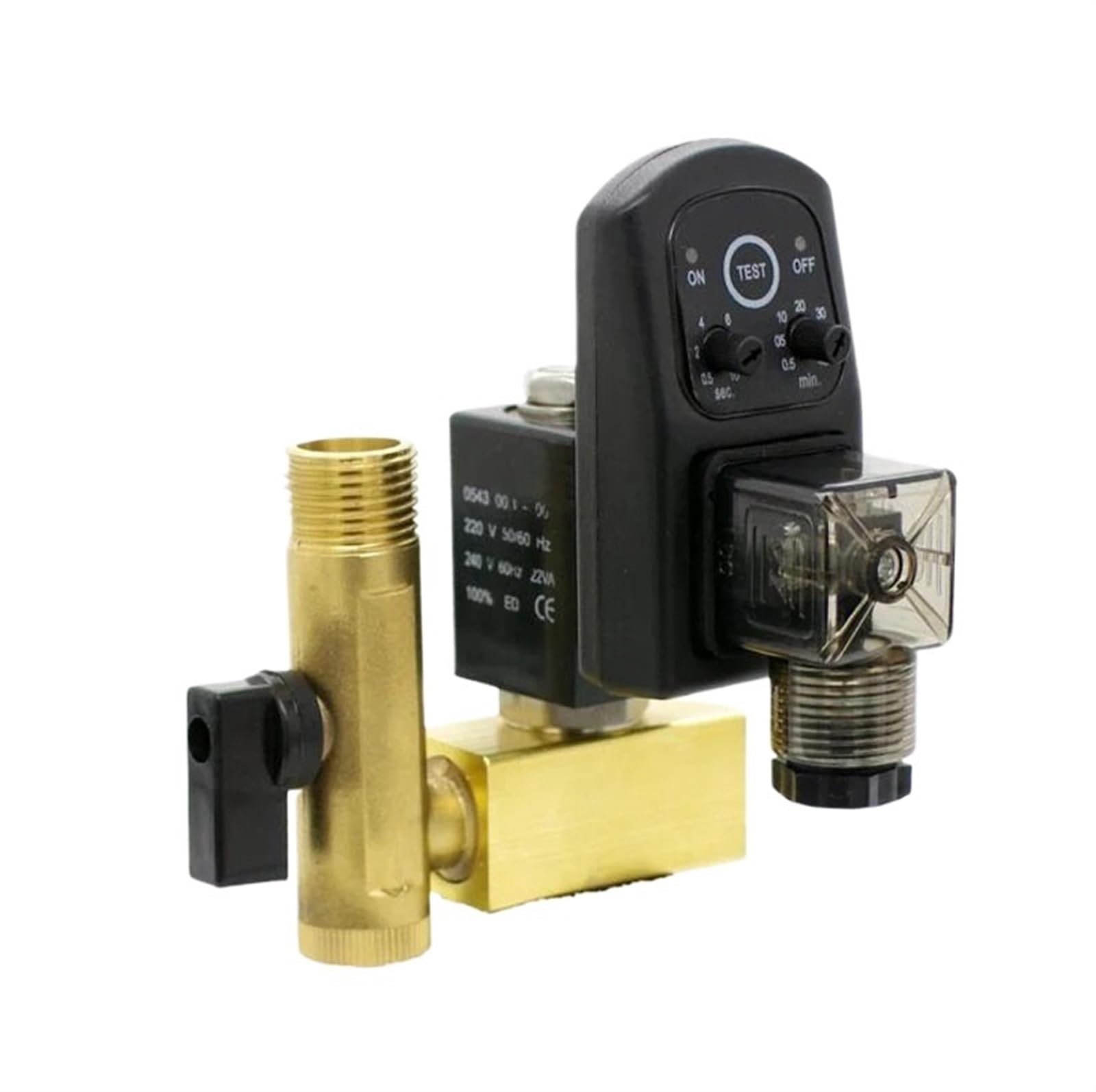 Válvula solenoide de agua de sincronización eléctrica ETD-B de 1/2 pulgadas, compresor de 2 vías, compresor de aire de drenaje automático (24 V)