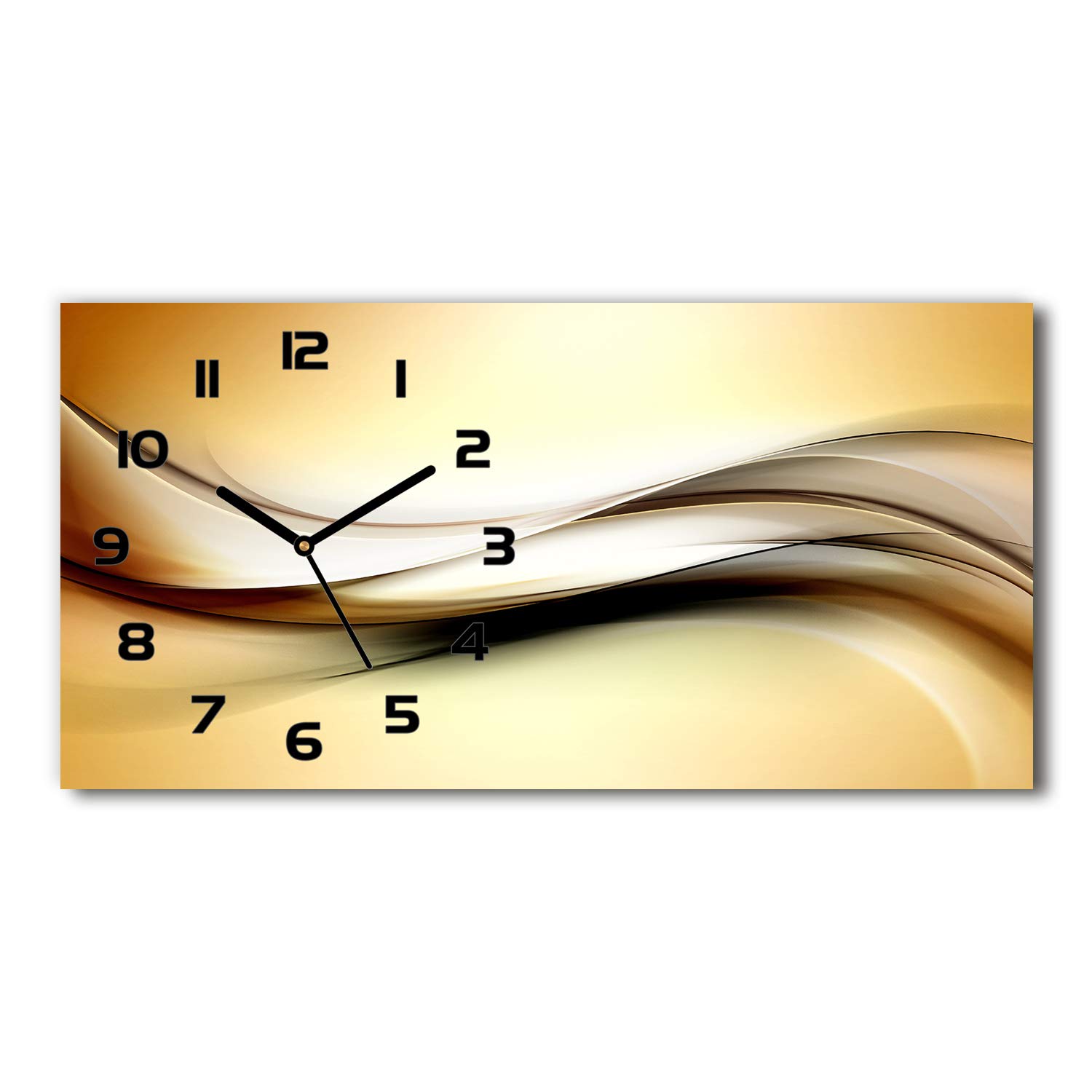 Horloge de salon design Tulup en verre noir 60x30 cm sur pied