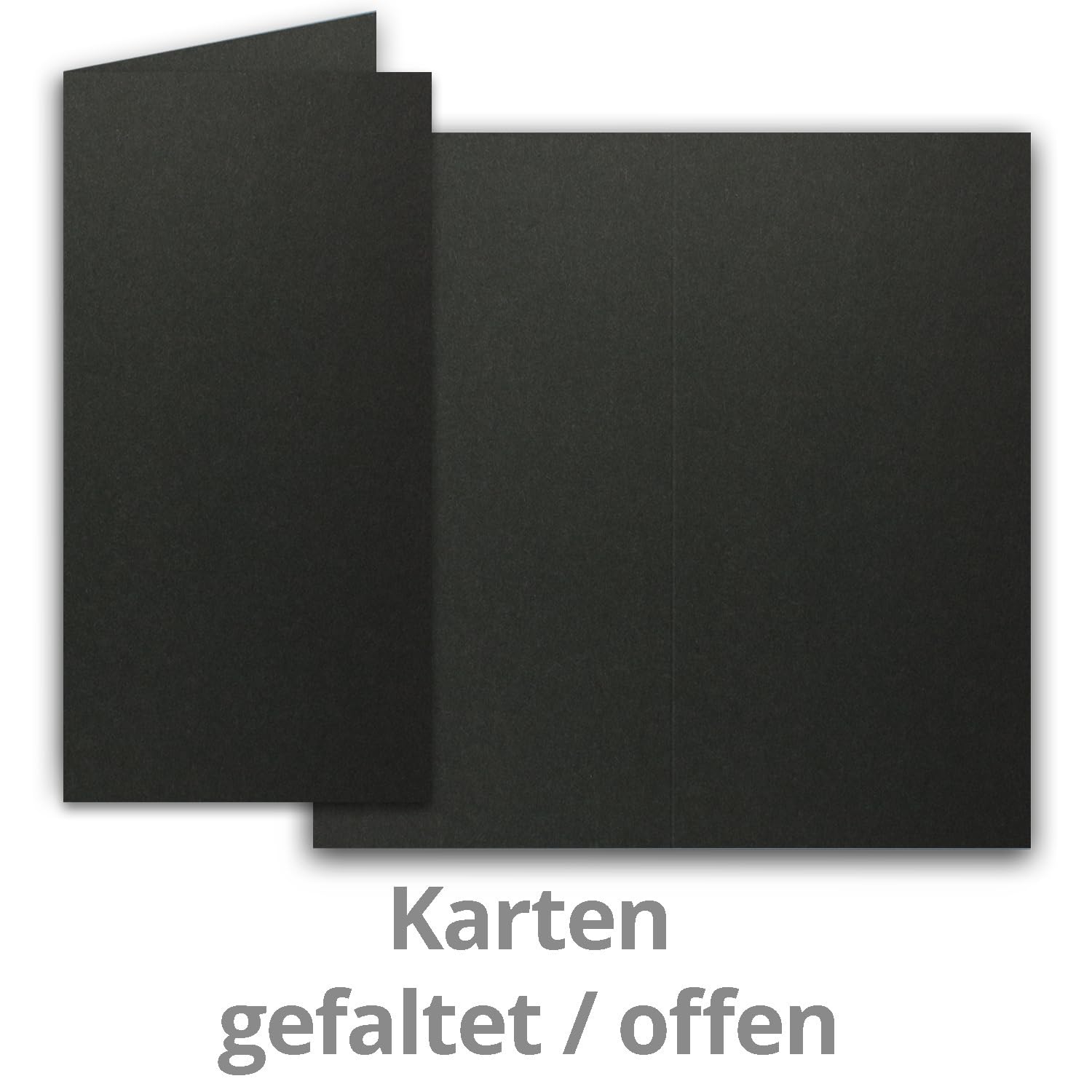 GUSTAV NEUSER zestaw 500 kartek składanych z kopertami w kolorze czarnym - DIN podłużne - 21 x 10,5 cm - FarbenFroh
