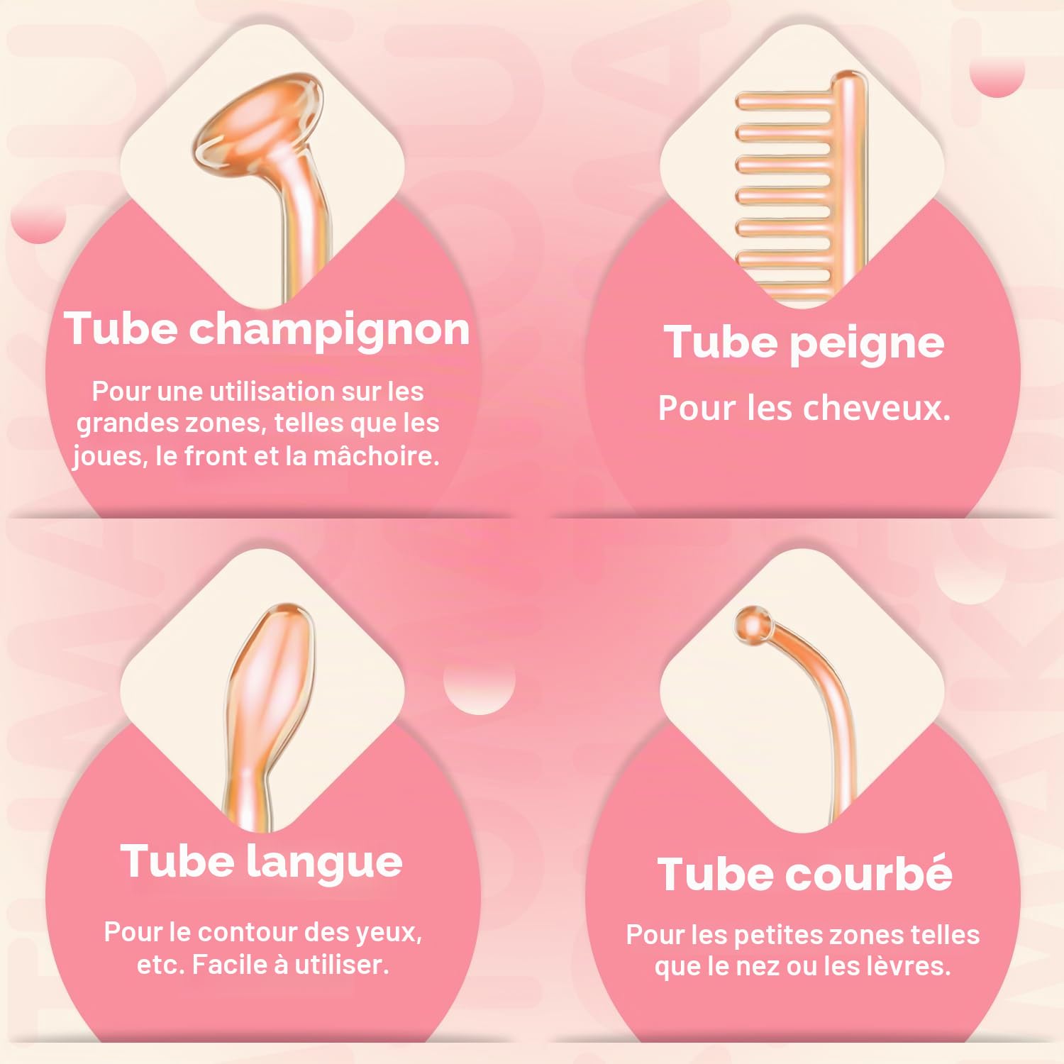Appareil Haute Frequence Esthetique: TUMAKOU Appareil Visage | Avec 4 Electrodes pour Soins pour le Visage