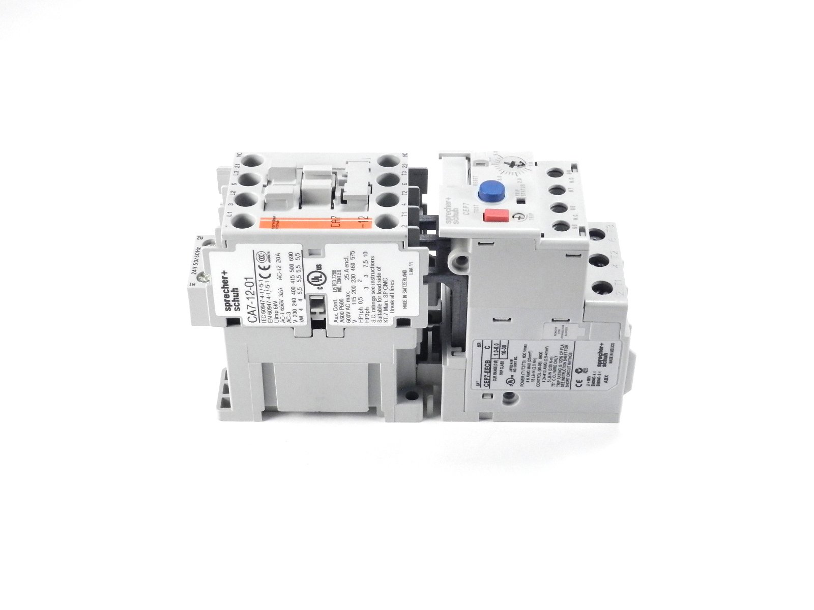 Sprecher & Schuh Magnetic Motor Starter Contactor & Overload Relay CA7-12-10-480 + CEP7-EEDB