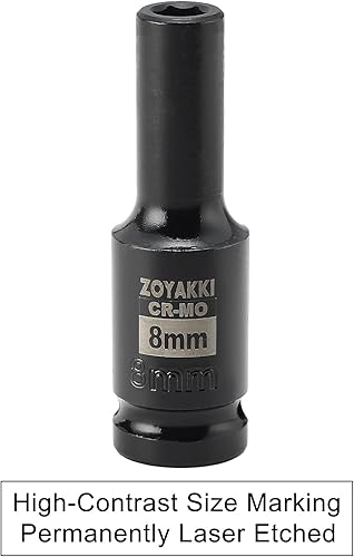 Miniatura 63 de Enchufe de impacto de 6 PT de 1/2" x 0.827 in de profundidad, CR-MO, 1/2 pulgada de accionamiento de 6 puntos para una fácil extracción