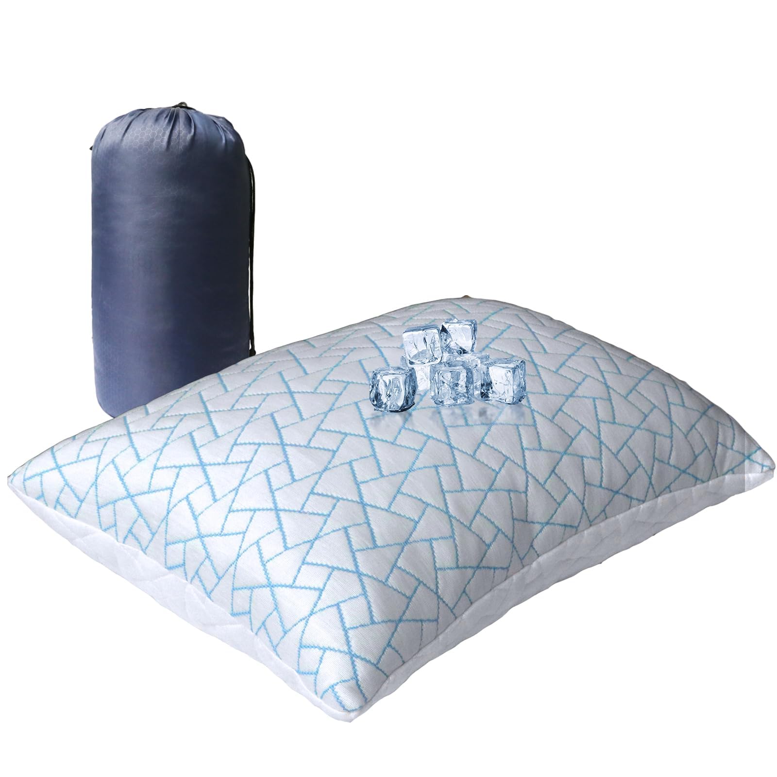 Cuscino Da Viaggio In Memory Foam Triturato | Regolabile E Comprimibile Con Federa Lavabile | Ideale Per Aereo, Auto, Campeggio