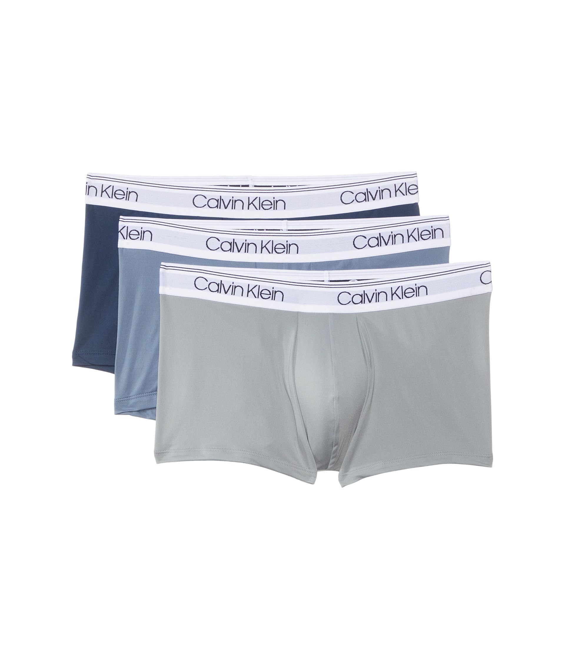 Calvin Klein Men's Stretch Microfiber Multipack Low Rise Trunks