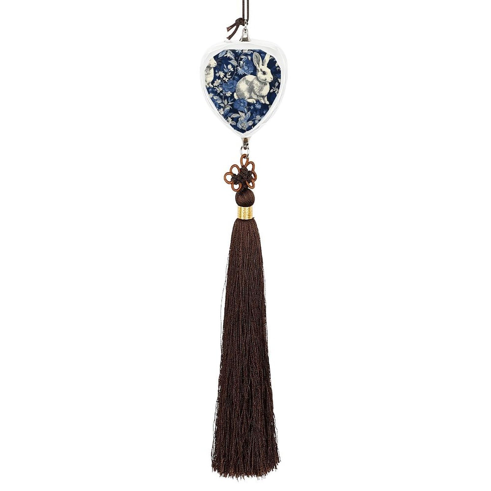 Crystal Auto Pendant Charms Love Crystal Car Rear View Mirror Charms A Bunch of Rabbits Auto Hanging Interior Ornament Pendant Car Interior Accessories for Women Men CarCharms Decor