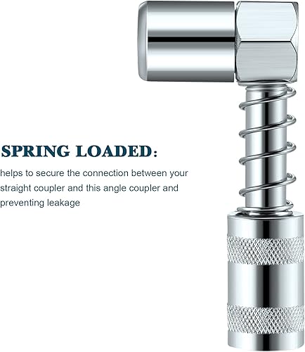 Miniatura 4 de Adaptador de pistola de acoplador de grasa de 90 grados, acoplador de pistola de grasa de 90 grados, accesorios de pistola de engrase, puntas de