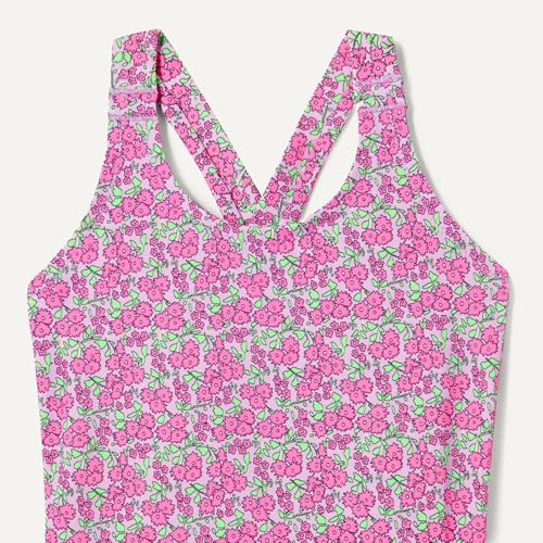 Image of Amazon Essentials Girls and Toddlers' Cross-Back One-Piece Swimsuit