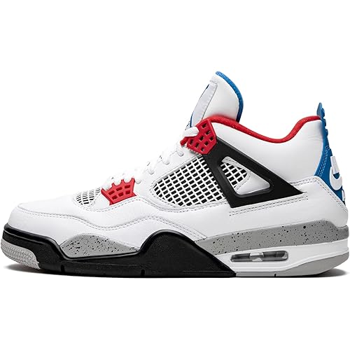 Nike Air Jordan 4 Retro SE - White / Military Blue / Fire Red / Tech Grey