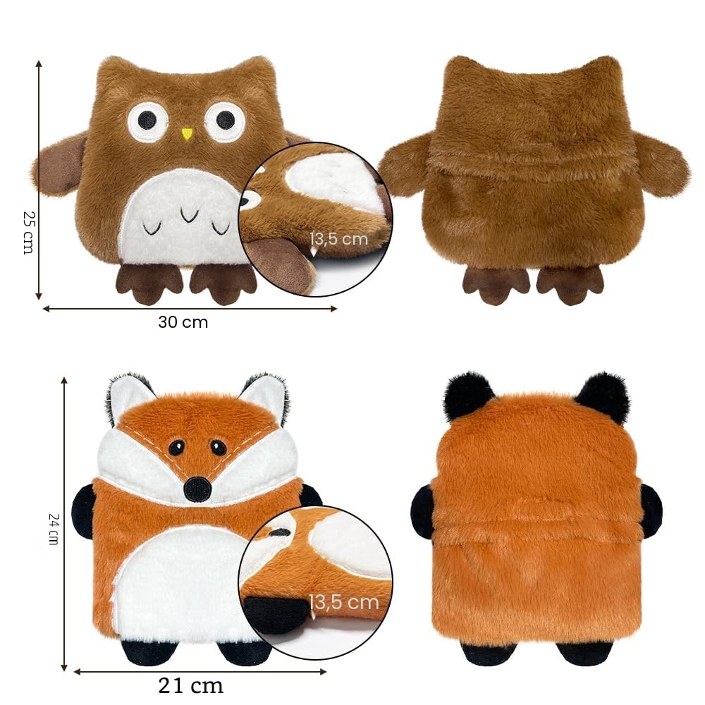 Borsa Acqua Calda Microonde, Cuscino Termico, Cuscino Riscaldante Microonde, Borsa Calda Micro-onde Per Donne, Bambini E Bambini, Per Dolori Per La Pancia, La Schiena E La Zona Lombare（gufo）