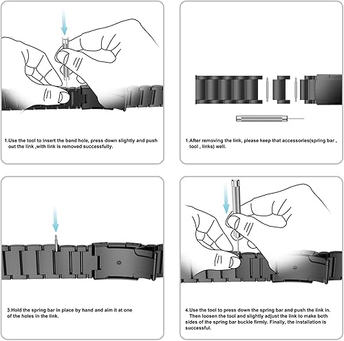 Miniatura 7 de KFAA Correa de muñeca de acero inoxidable para Garmin Fenix 6X 6S 6 5X 5 5S Plus 3HR 935 945 Easyfit banda de metal de liberación rápida (color