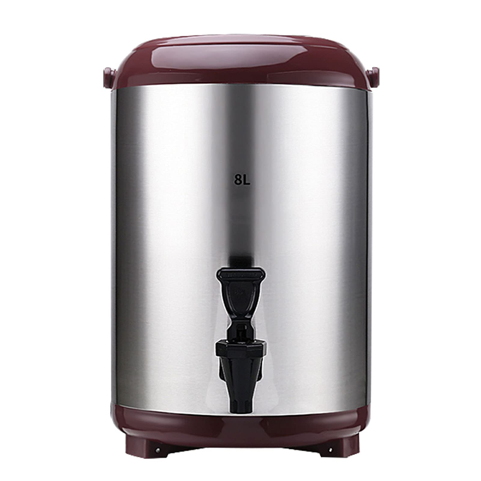 Hot Water Dispensers,Drink Dispenser with Tap, 304 Stainless Steel Thermal Beverage Dispenser, 6L/7.5L/9.5L, Catering Urn for Hot and Cold Drink Beverage for Home Party, Easy to Clean (Red 9.5L)