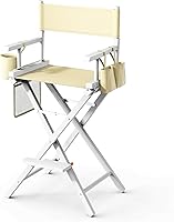 Vista 9 de OmySalon Silla de directores extra alta de 31 pulgadas, silla de maquillaje plegable portátil con bolsa de almacenamiento y reposapiés, profesional