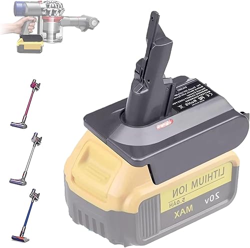 URUN Adaptador 2 en 1 para batería Dewalt de 20 V60 V para adaptarse a la aspiradora de mano Dyson V7V8 - Compatible con V7V8 Animal, Absolute,