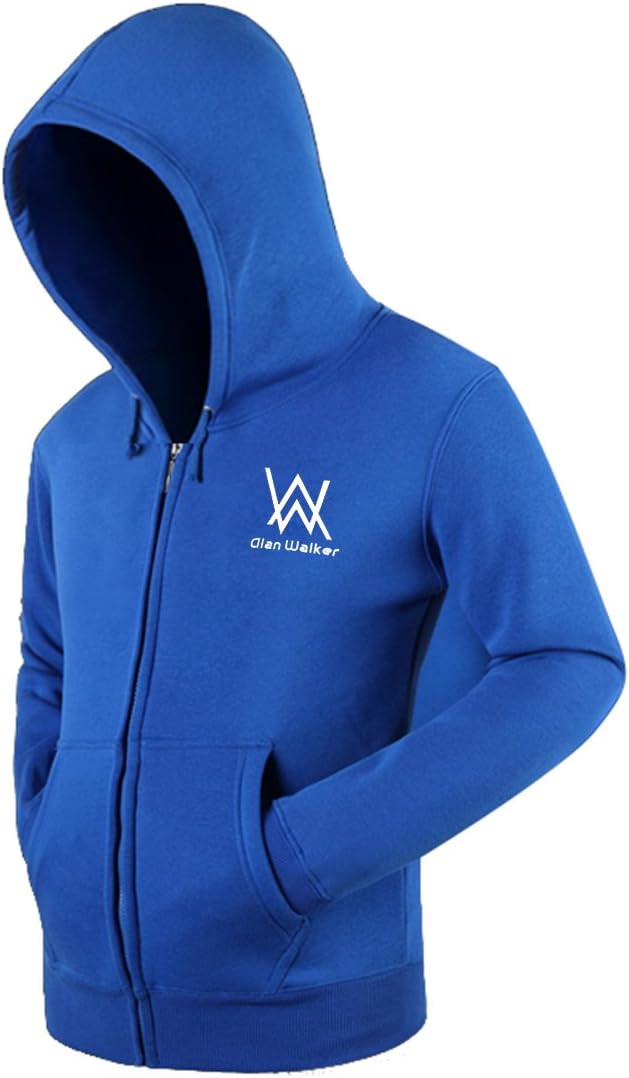 Unisex Hoodie Jacket Fleece Coat Adult Sweatshirt Zip-Up with Front Pocket