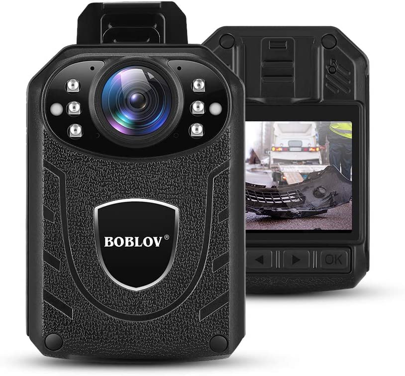 BOBLOV KJ21 Body Camera, 1296P Video Recorder, 256GB Max, 2850mAh Battery for 11Hrs Video Shooting with Audio, Body Worn Camera with Pre-Recording, for Security, Outdoor Recording (Card Not Included)