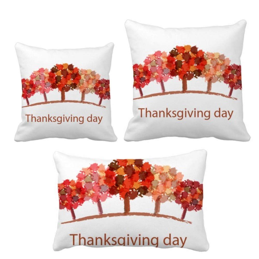 Coussin Thanksgiving arbre rouge aquarelle, le don idéal pour la décoration de maison
