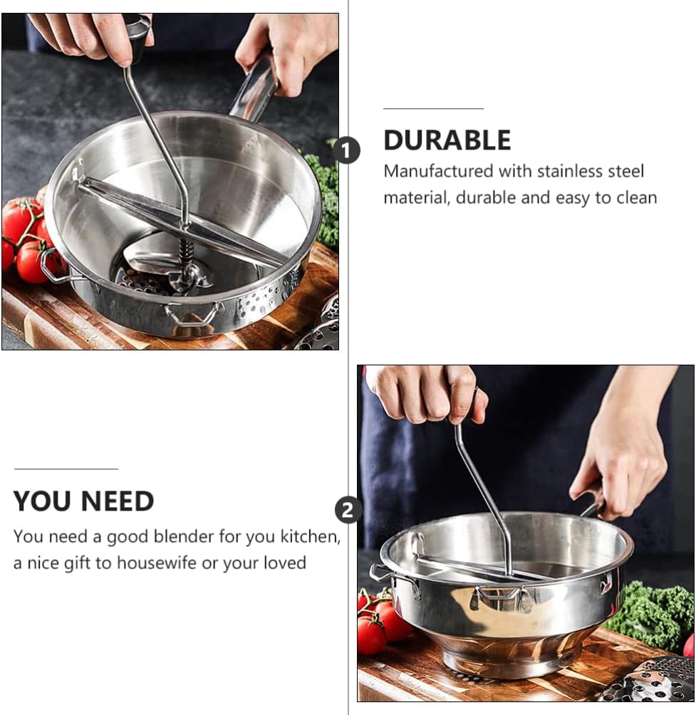 Large Potato Ricer, Ricer for Mashed Potatoes, Heavy Duty Stainless Steel Potato Masher and Ricer Kitchen Tool, Press and Mash for Mashed Potatoes