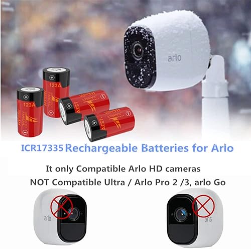 Miniatura 6 de Cargador de baterías recargables CR123A, paquete de 8 baterías recargables de 800 mAH 123A para cámaras Arlo VMC3030 VMK3200 VMS3130 3230C 3430