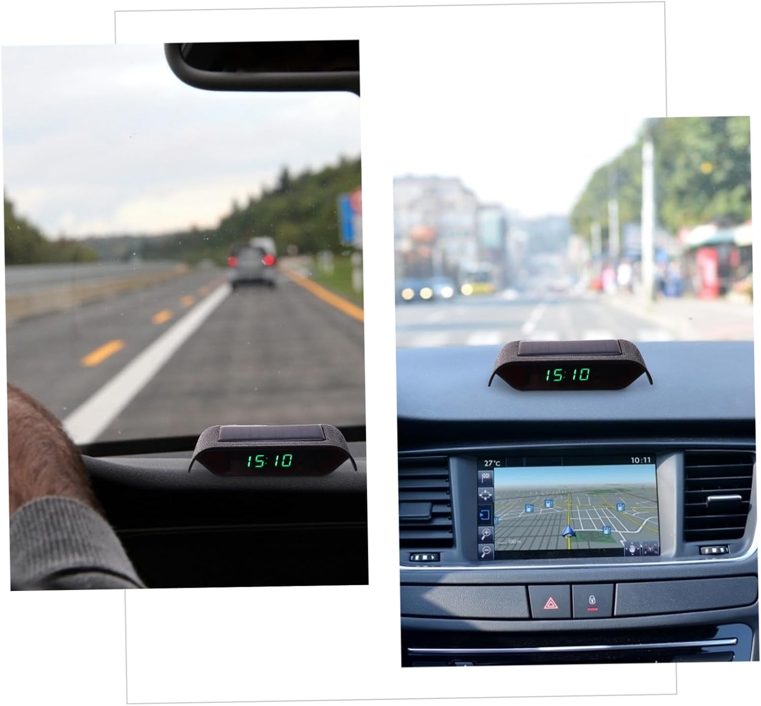 MAGICLULU Led Car Clock Dashboard Timer Date Temp Display Style No Wiring Required