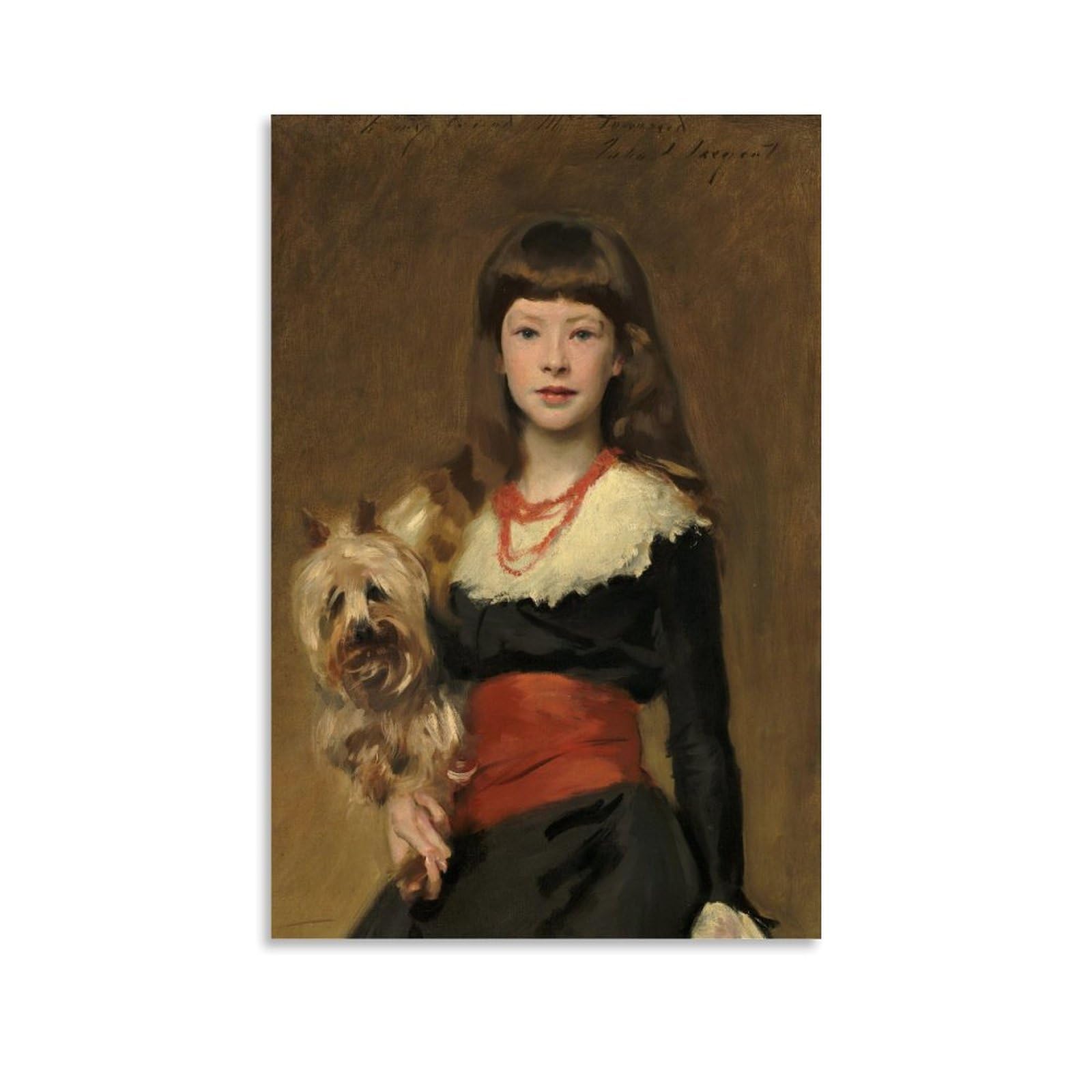 Yyueqil Unframe John Singer Sargent Prints Miss Beatrice Townsend Wall Art Print Photo Art Painting Canvas Home Decorative Bedroom Modern Decors 12X18inch(30X45cm)