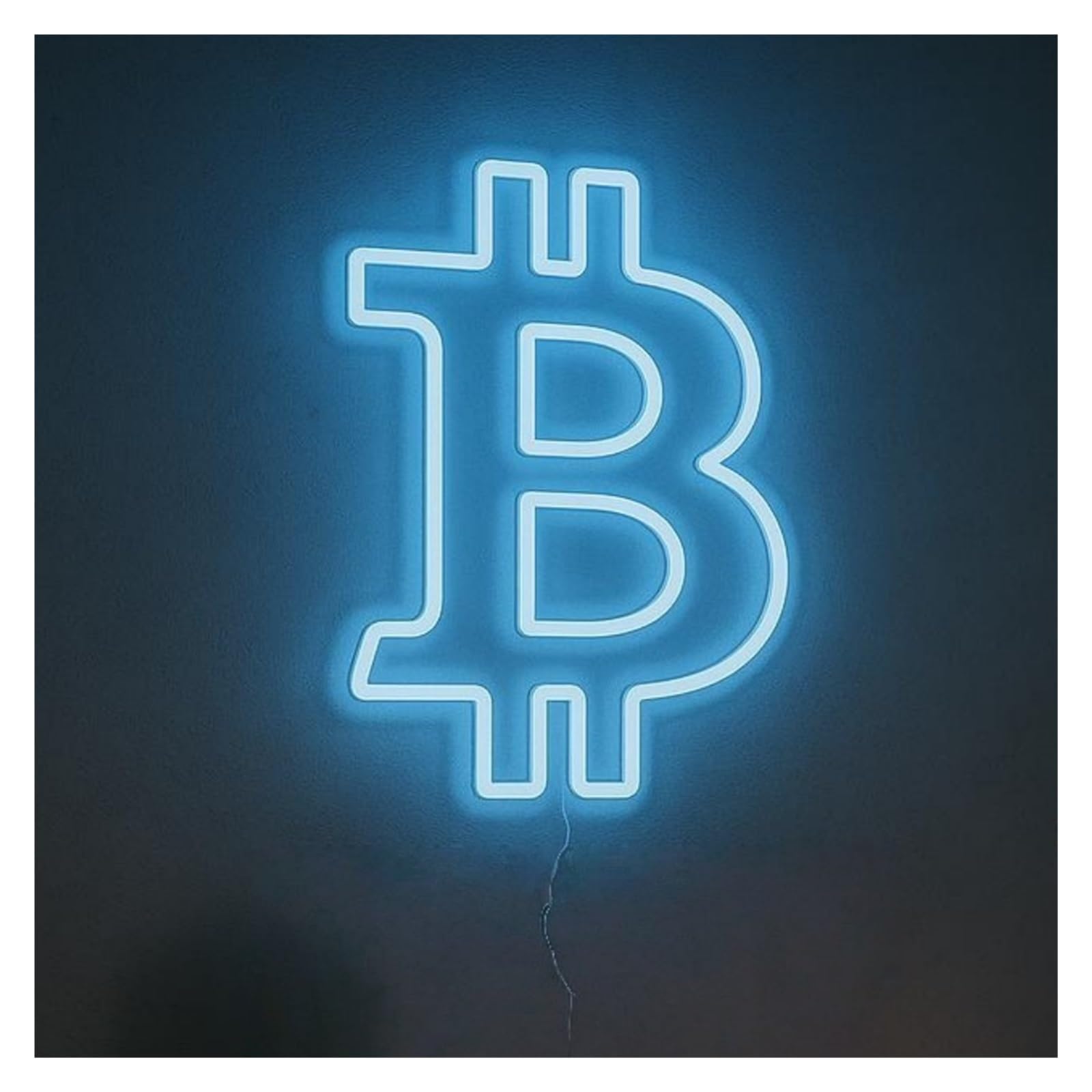 SHOUXI Sign Lamp Bitcoin Neon Sign, Suitable for Office Room Wall Decor with Dimmable 38cm