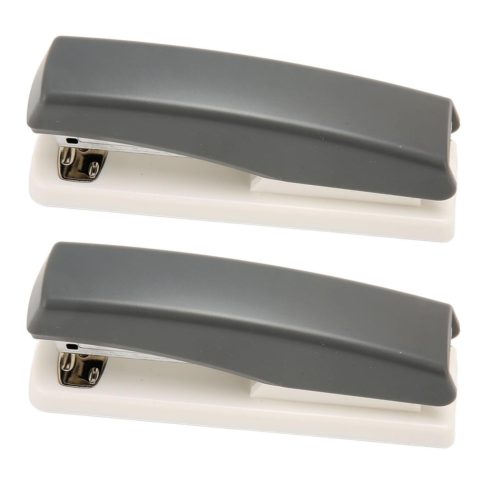 Estink Entrecleur de Bureau Ergonomique Durable Stable, Empêcher l'agrafeuse Scolaire Portable à Glissement 2PCS pour les élèves (GREY)