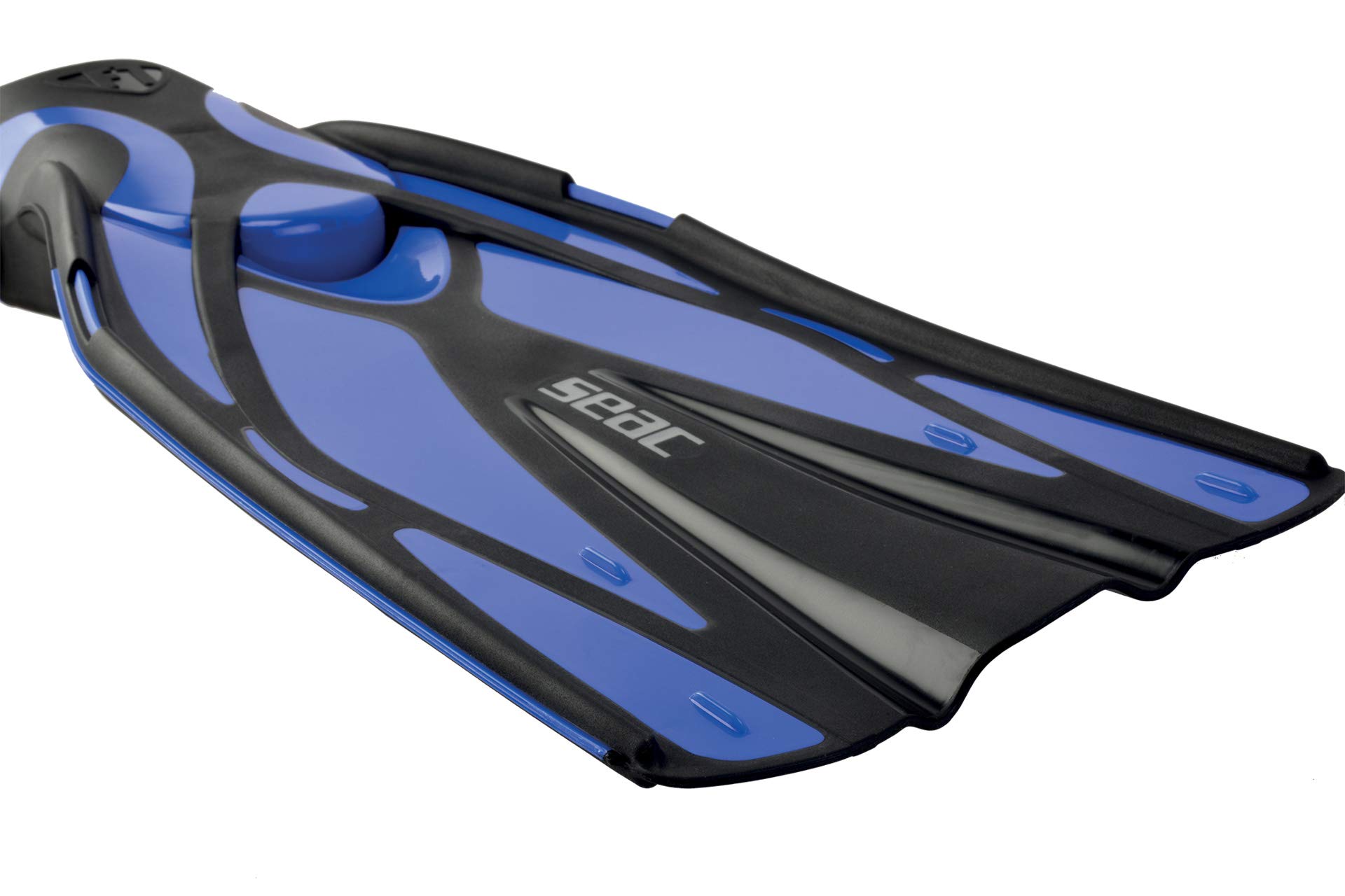 SEAC F1 S-Aletas de Buceo ultraligeras con Correa elástica, 730 Gramos, Unisex Adulto