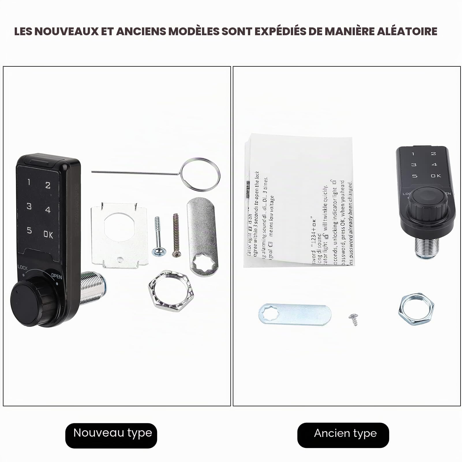 Serrure à Code Verrou Armoire Serrure Électronique Coffre-fort (Size 30)