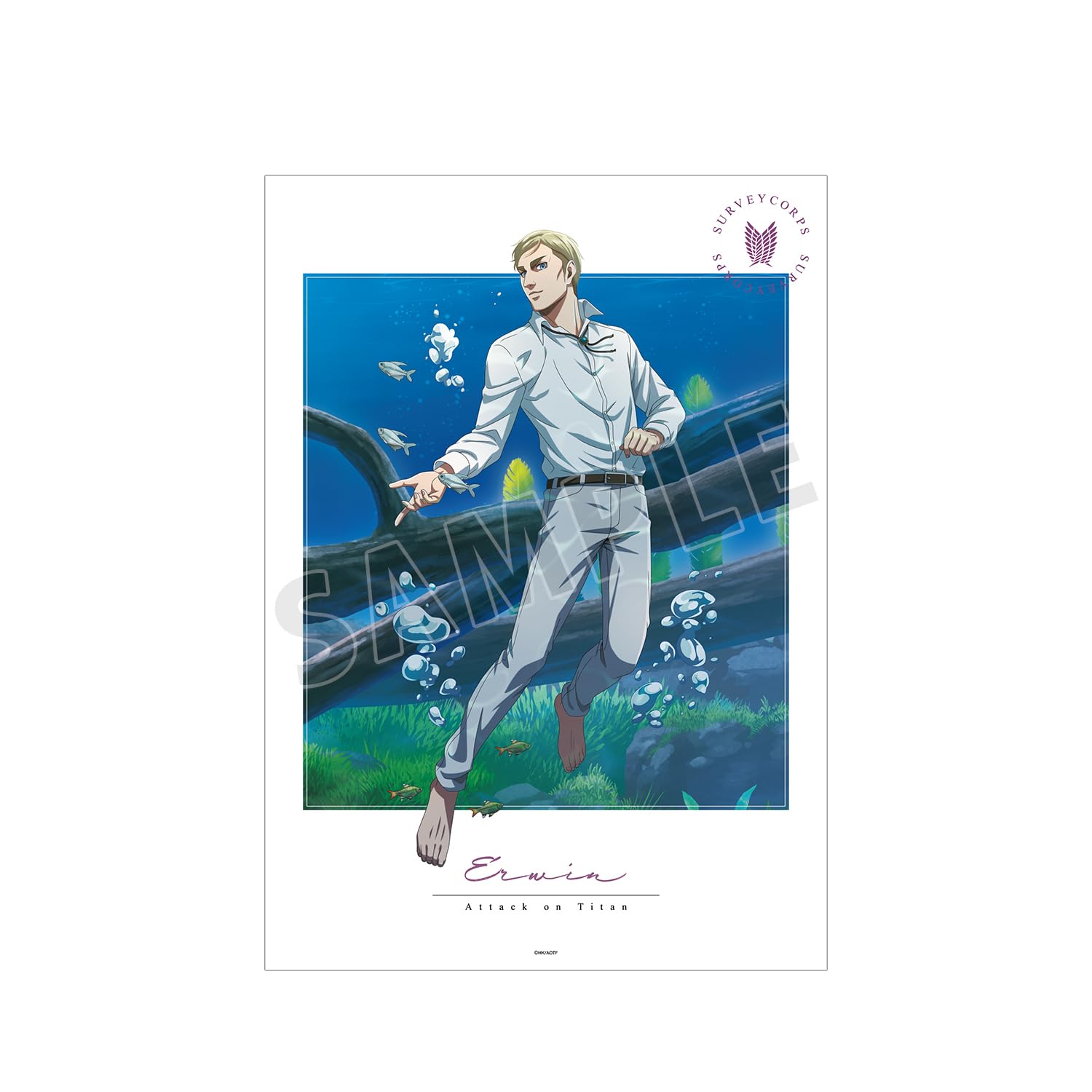Amazon.co.jp: 進撃の巨人 描き下ろしイラスト エルヴィン 水中浮遊ver