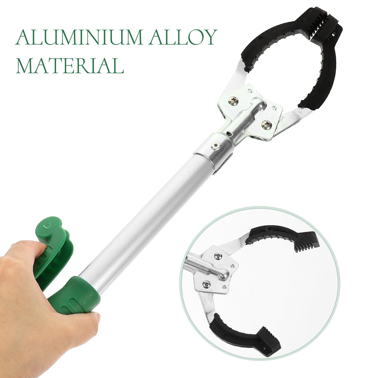 TEHAUX Pince A Dechet en Alliage D'aluminium Robuste Pince Élastique Haute Résistance, Outil D'aide la Portée pour Ramasser Déchets Parc L'école