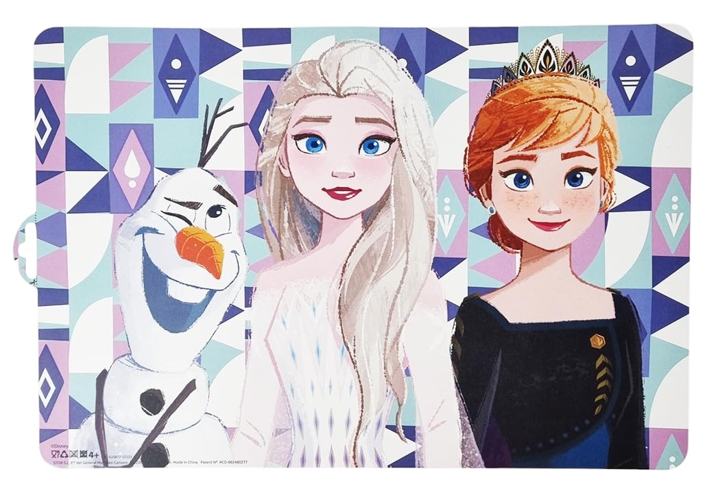 Set de table Reine des Neiges Disney Elsa Anna Olaf en plastique lavable 42x28 cm