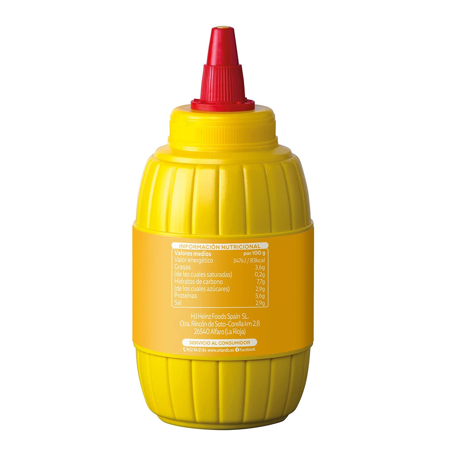 ORLANDO Salsa Mostaza Barrilito 290g sin Gluten
