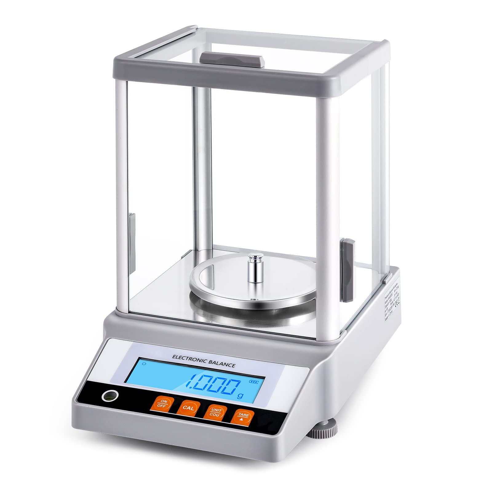 Bonvoisin Lab Analytical Balance Rechargeable Precision Scale 300g 1mg Electronic Lab Scale with RS232 Interface&Lithium Battery (300g, 0.001g)