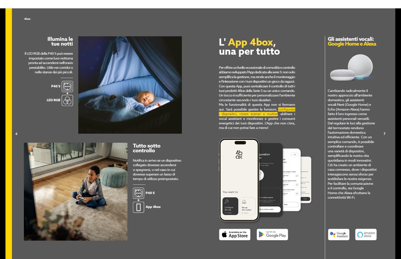4box - Presa smart P40 S compatibile con Bticino® LivingNow™. Colore Antracite. Connessa tramite WiFi, controllabile con App 4box e assistenti vocali Amazon Alexa e Google Home.