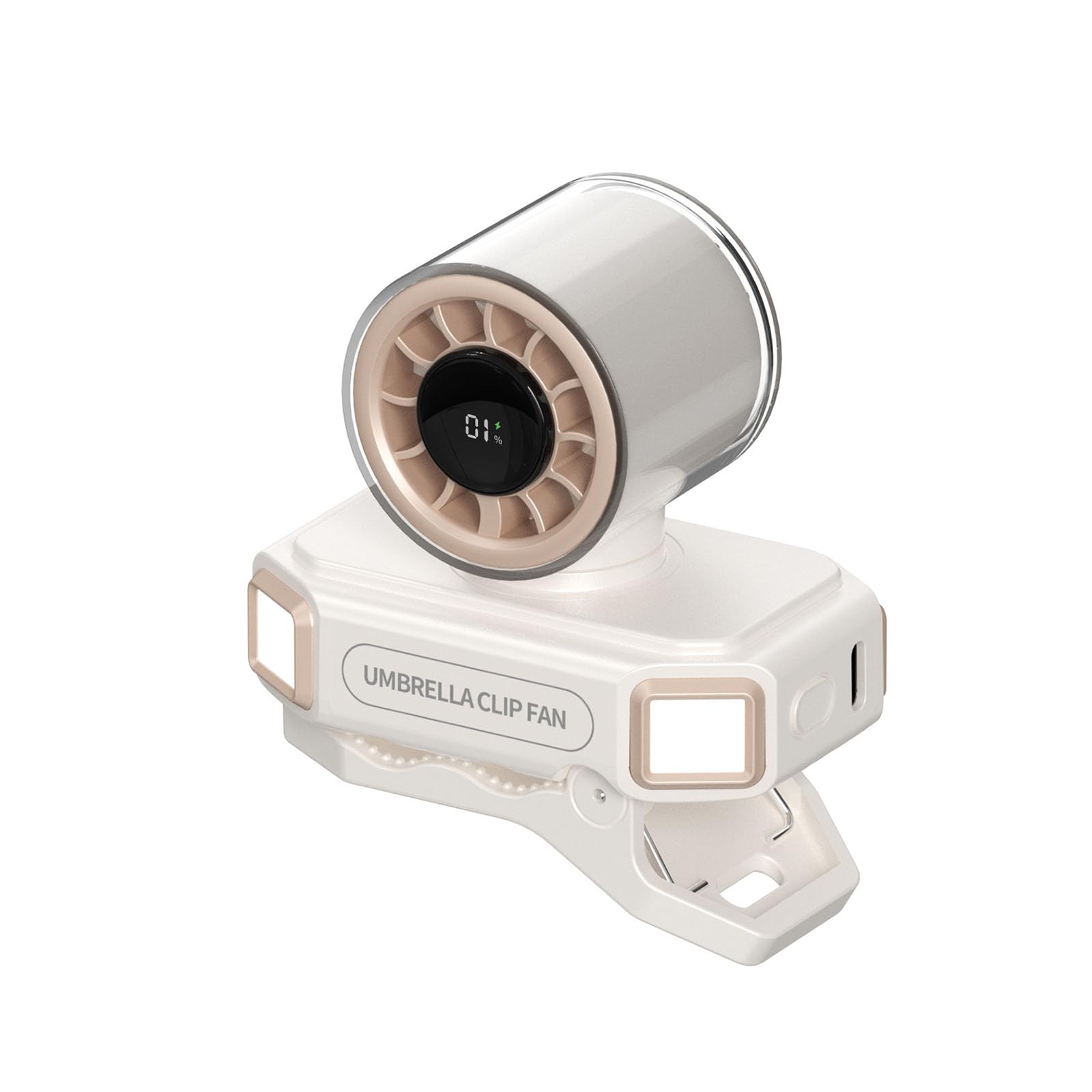 Ventilador de clip silencioso y recargable para combatir el calor