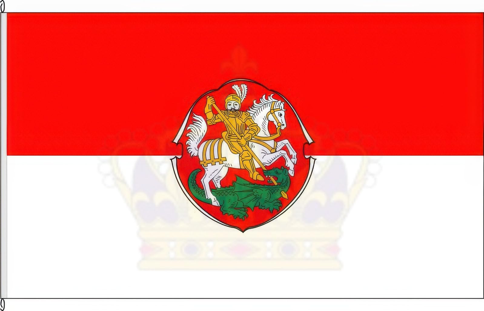 Zertifizierte Flagge Fahne Bensheim - HP 150 x 400cm - Hochformatflagge doppelt gesäumt mit Karabinerhaken aus deutscher Flaggen-Manufaktur