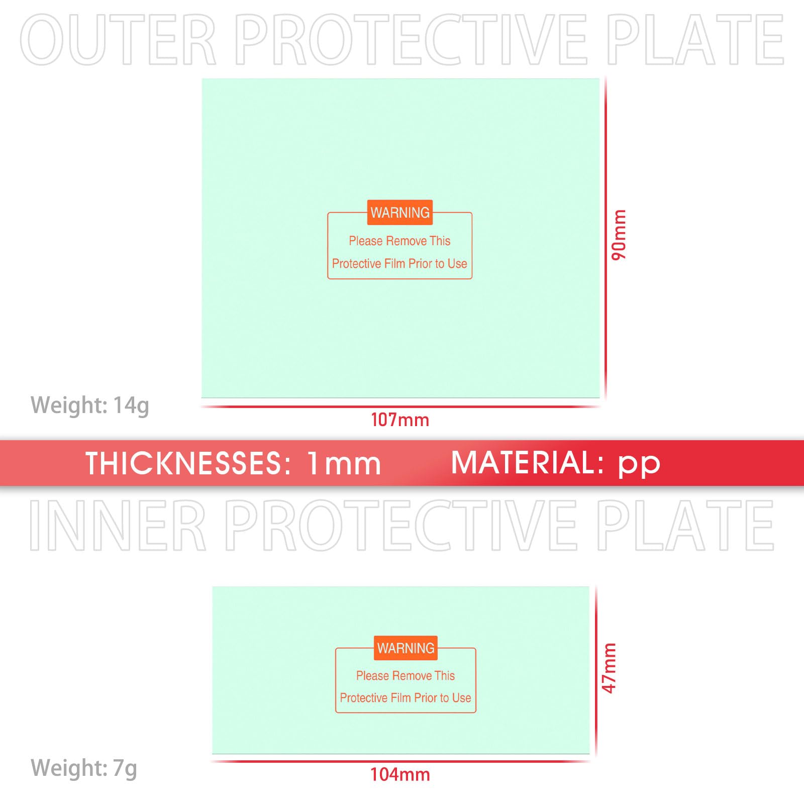YESWELDER Set Lenti Di Ricambio Per Casco Saldatura LYG-30M800H - 5 Esterne + 2 Interne
