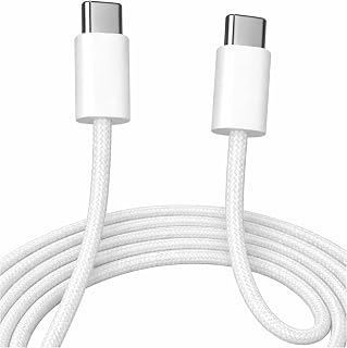 Cable USB-C a USB-C 60W Carga Rápida PD, 2m, Compatible con iPhone, iPad, MacBook, Samsung Galaxy y dispositivos Android, Nylon Trenzado