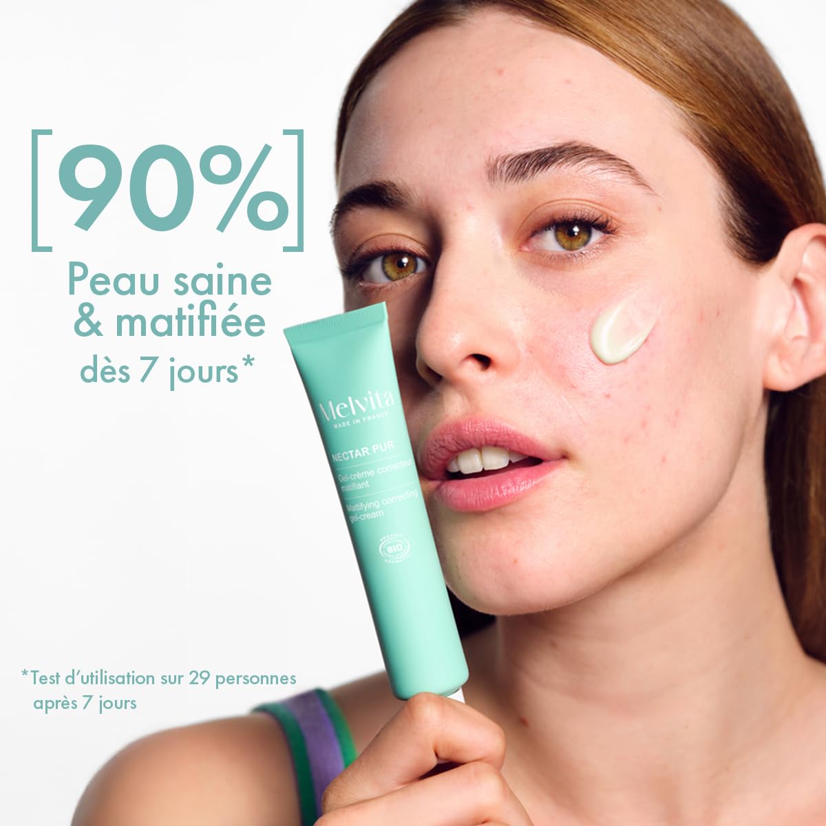 Melvita - Fluide Matifiant - Nectar Pur - Peaux Mixtes à Grasses - Régule le sébum et Réduit les brillances - 40ml