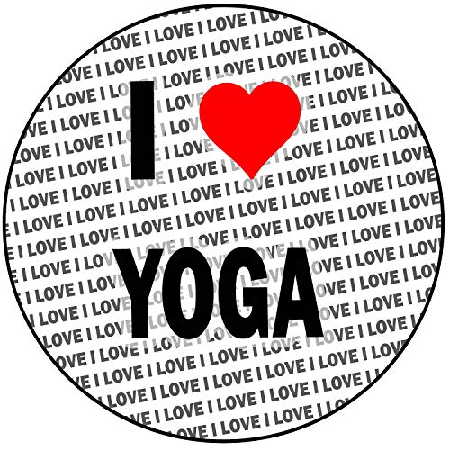 I Love Yoga - Round 8" 20cm Icing Cake Topper Decoration