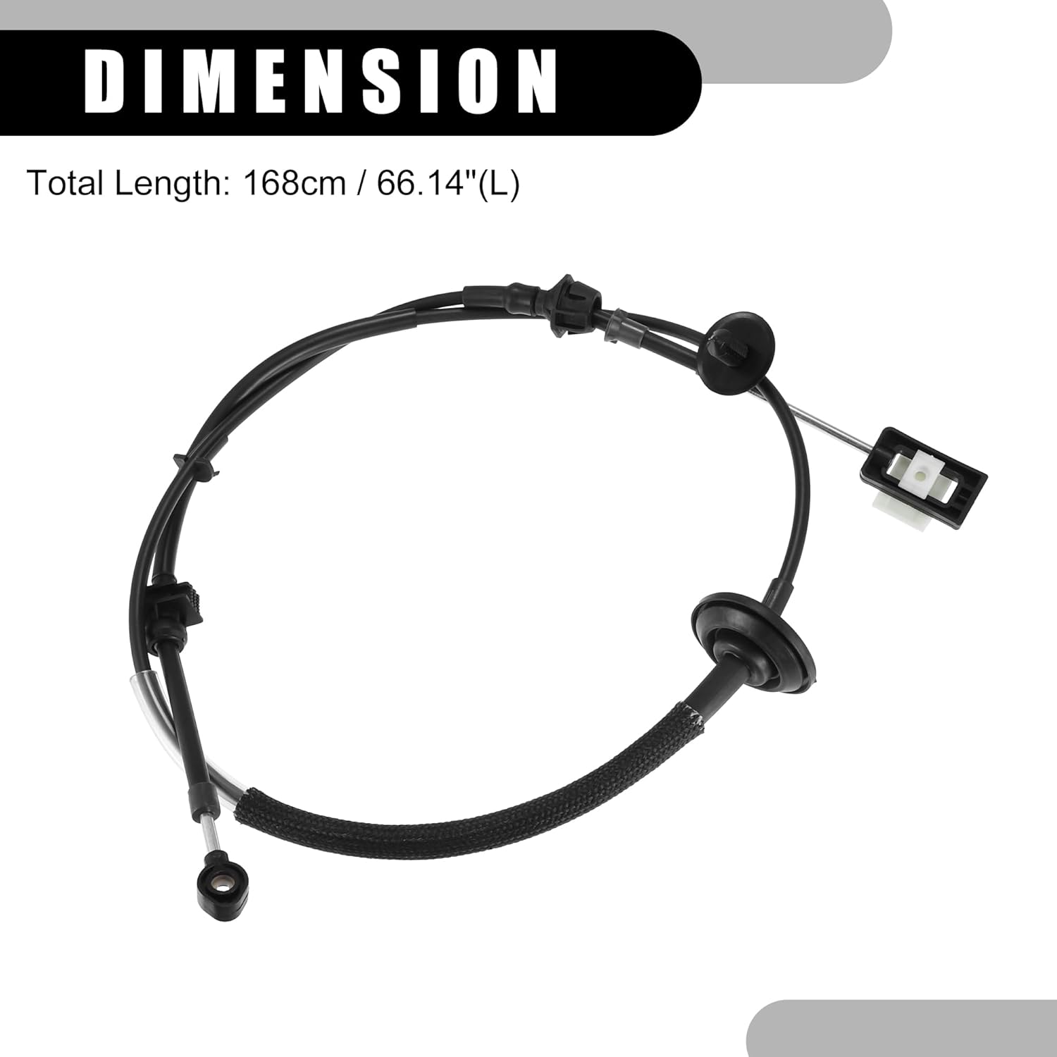 Automatic Transmission Shift Cable - Auto Trans Shifter Cable - for Ford Excursion 2000-2005 Metal Black - 1 PC