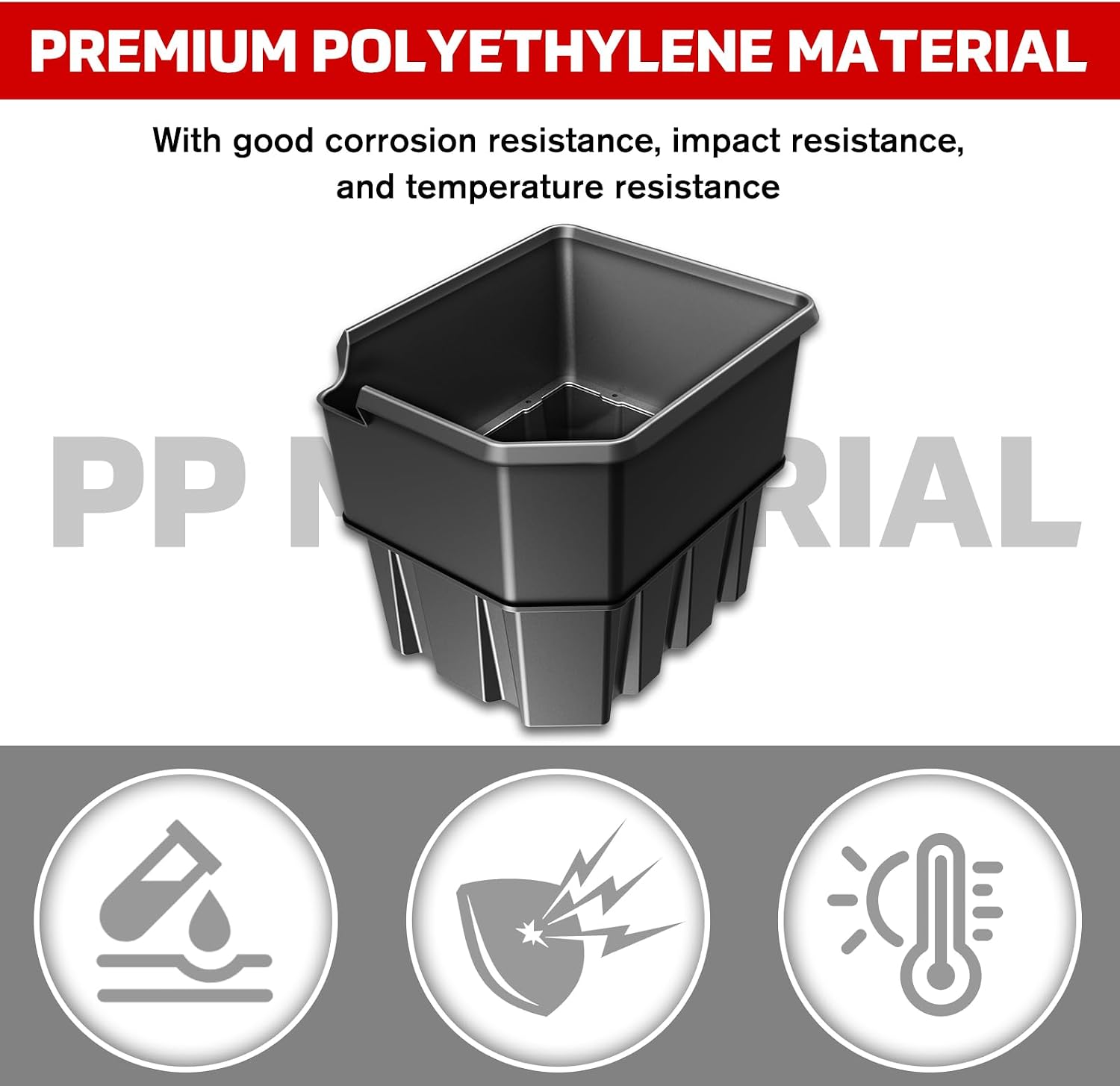 Under Seat Storage Box for Polaris Ranger XP 1000, Polypropylene Passenger Side Underseat Combined Storage Bin for Polaris Ranger XP 1000 / Crew XP 1000 2018-2025, Replace OEM # 2882910