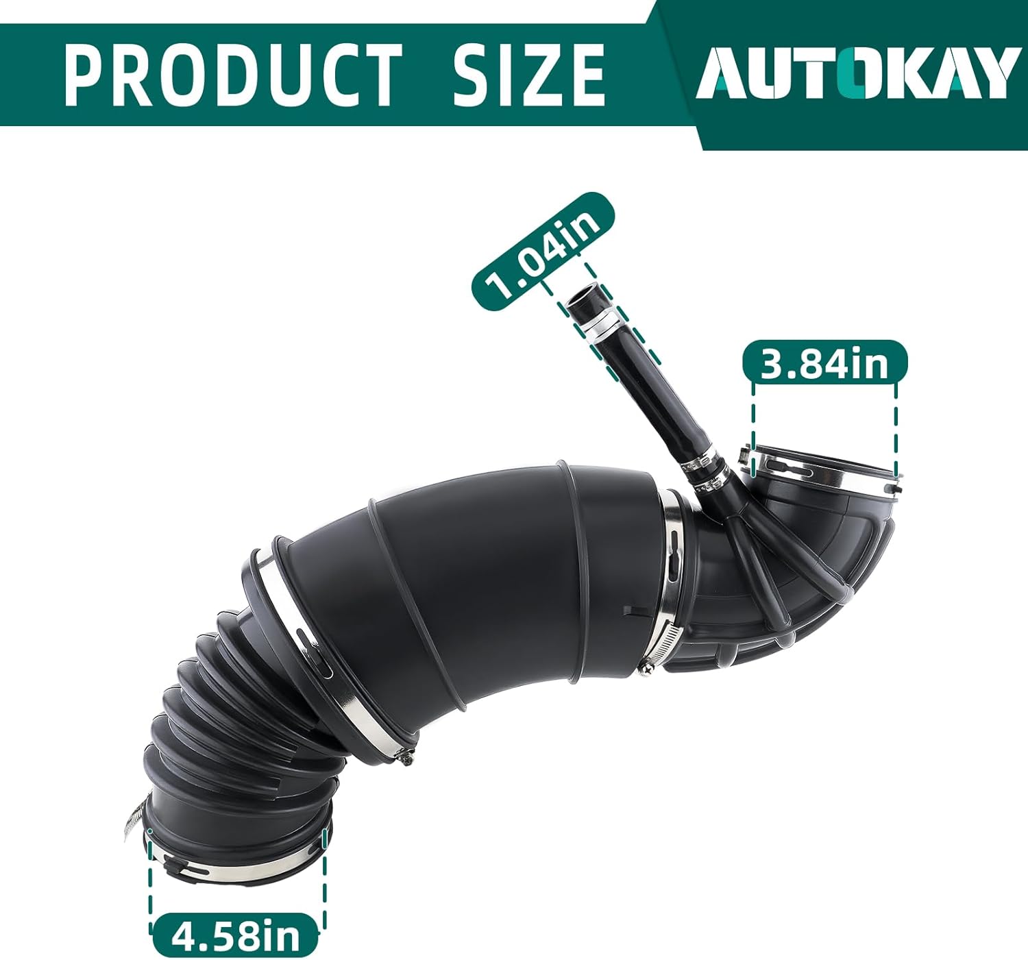 AUTOKAY 696-207 53032944AL Engine Air Intake Hose Tube Duct Assembly Fits for Dodge Ram 2500 3500 2007-2018 Ram 4000 2010-2013 Ram 4500 5500 2008-2018 6.7L RE# 53032944AC 53032944AD 68137142AC 510395