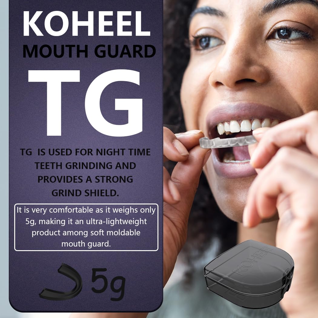 KOHEEL TG Gouttière Dentaire Professionnelle contre le Bruxisme, Gouttière Nocturnes Anti-Grincement avec Plateau de Moulage en Silicone (Lot de 5)