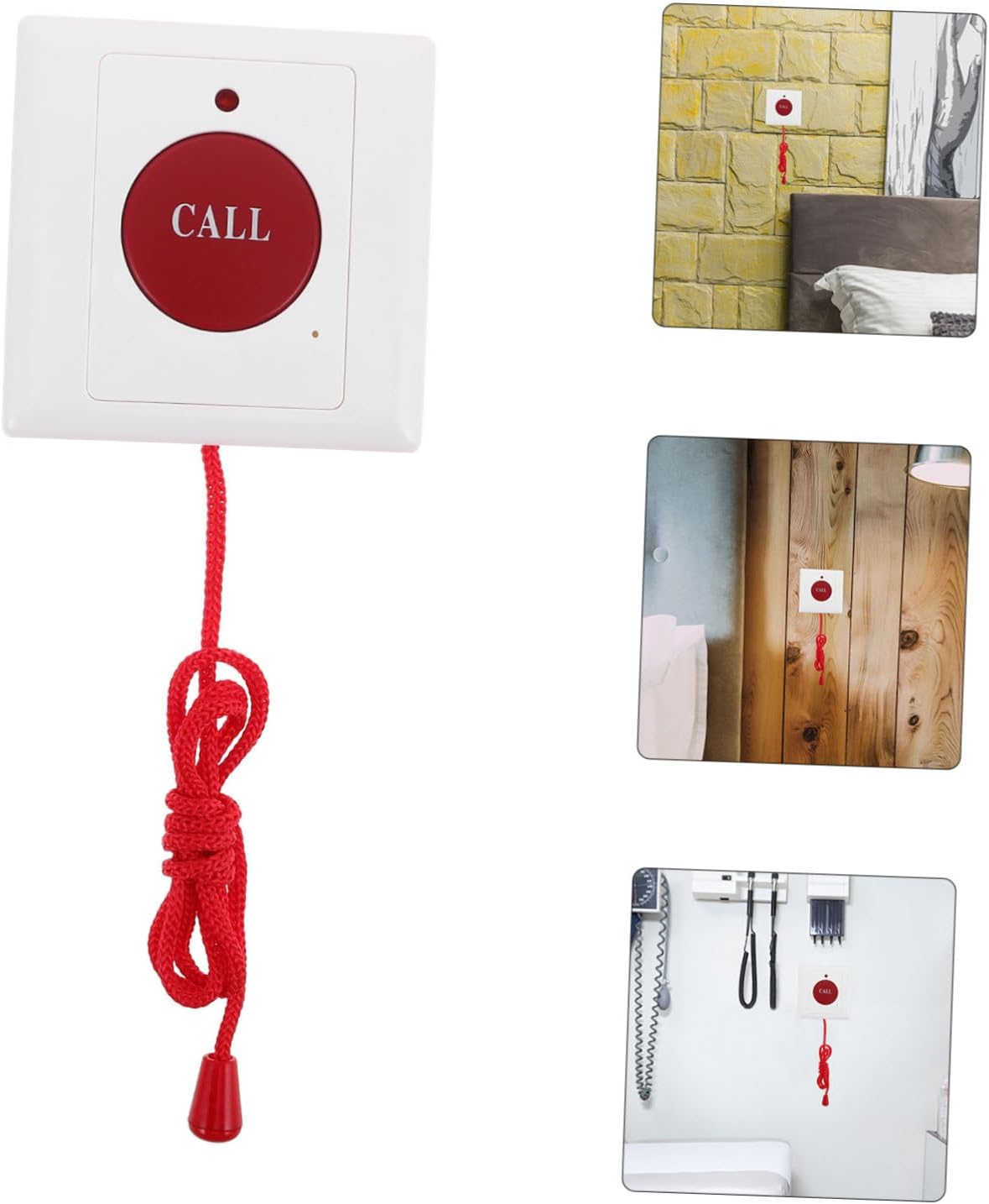 Dual Alarm Emergency Alert Button with Pull Cord for Seniors