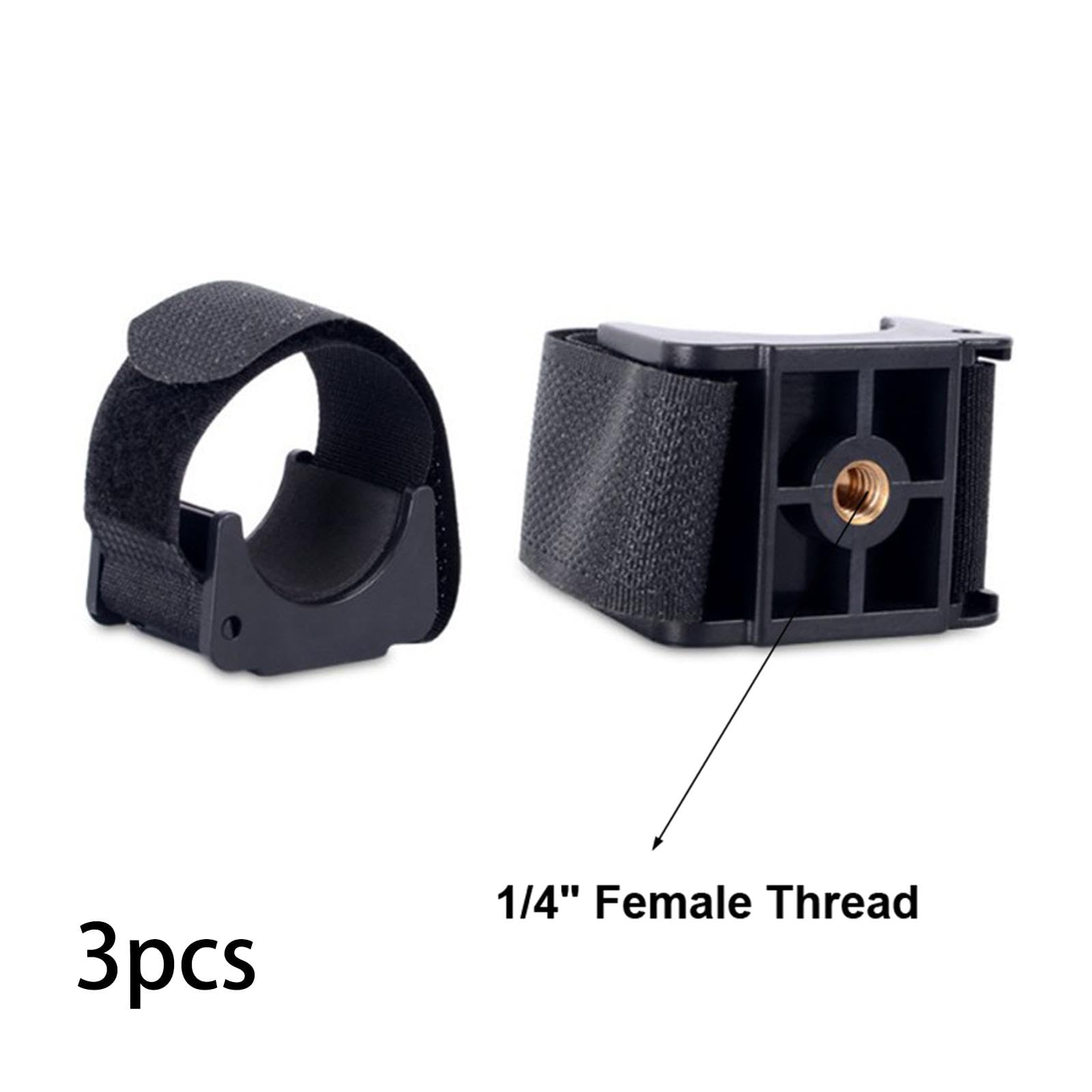 YIJU Flashlight Mounting Bracket Flashlight Mount Holder Clip Flashlight Light Lamp Holder Black Replace Torch Mounting Bracket, 3 Piece