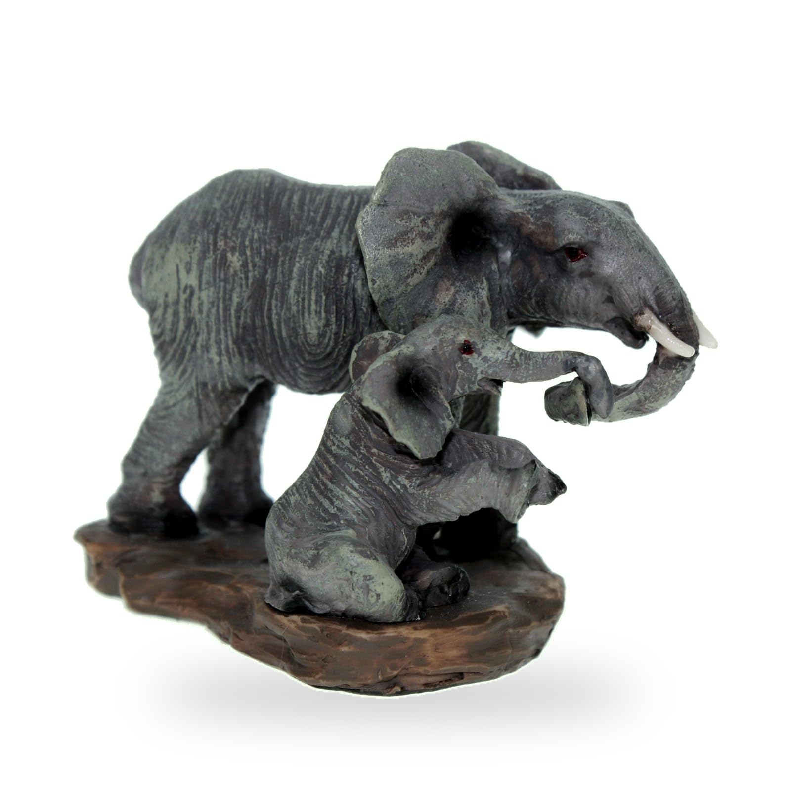Cornelißen Polyresin Animal Figurine Elephant with Cub Length 8 cm