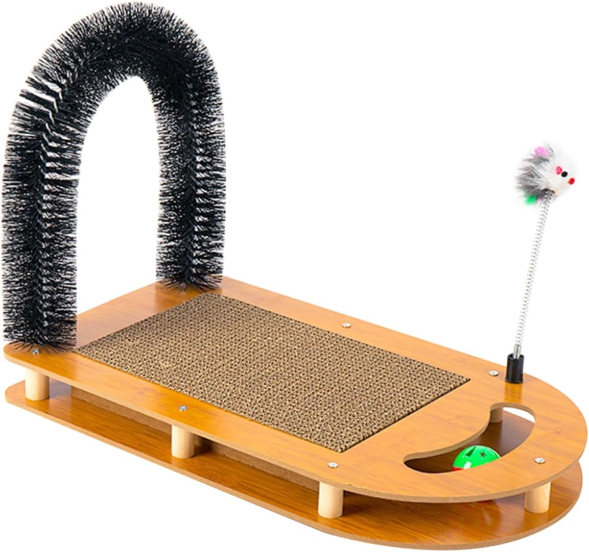 Milisten Interesting Multi-Functional Cat Scratcher Board for Indoor Cats Lightweight Replaceable Kitten Scratcher Toy Protects Furniture and Provides Paw Care