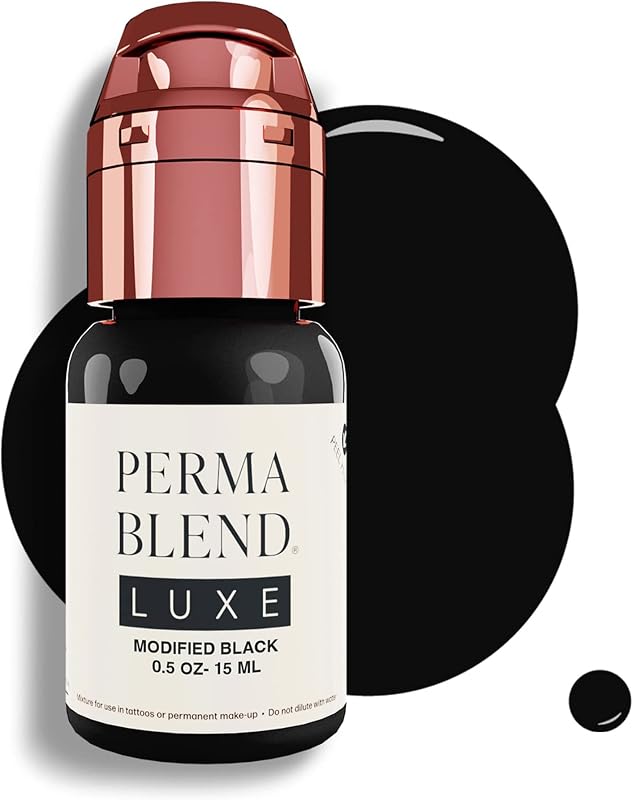 Perma Blend Luxe Modified Black Tinta Preta para Tatuagem Cosmética, 15 mL